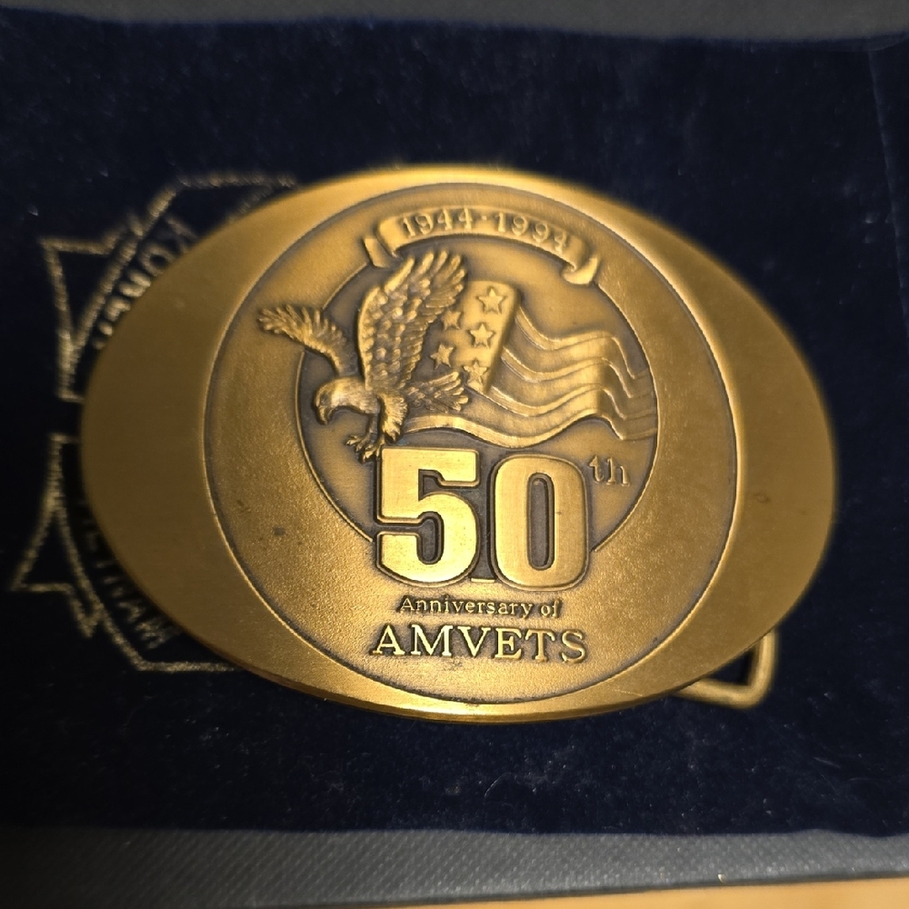50th Anniversary AMVETS Belt Buckle